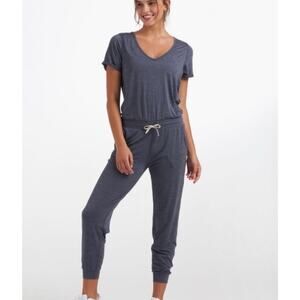 VUORI Azure Heather Drawstring Jogger All Day Jumpsuit